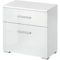 Stuttgart 2 Drawer Bedside Cabinet - White