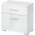 Stuttgart 2 Drawer Bedside Cabinet - White