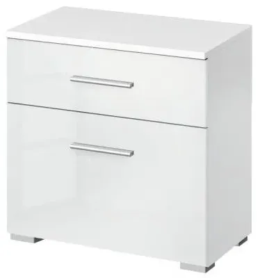 Stuttgart 2 Drawer Bedside Cabinet - White image