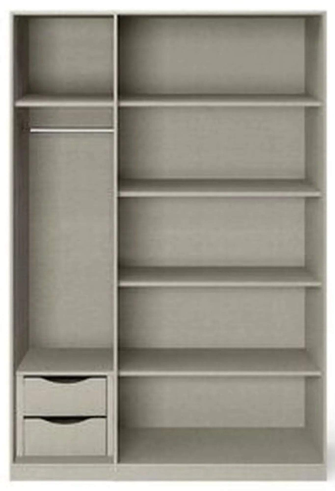 Stuttgart 3 Door Mirror Wardrobe - White