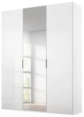 Stuttgart 3 Door Mirror Wardrobe - White image