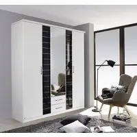 Terano 3 Door Combi Wardrobe - White, Wood Effect