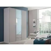 Texas 3 Door Combi Wardrobe with Mirror - Silk Grey