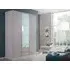 Texas 3 Door Combi Wardrobe with Mirror - Silk Grey
