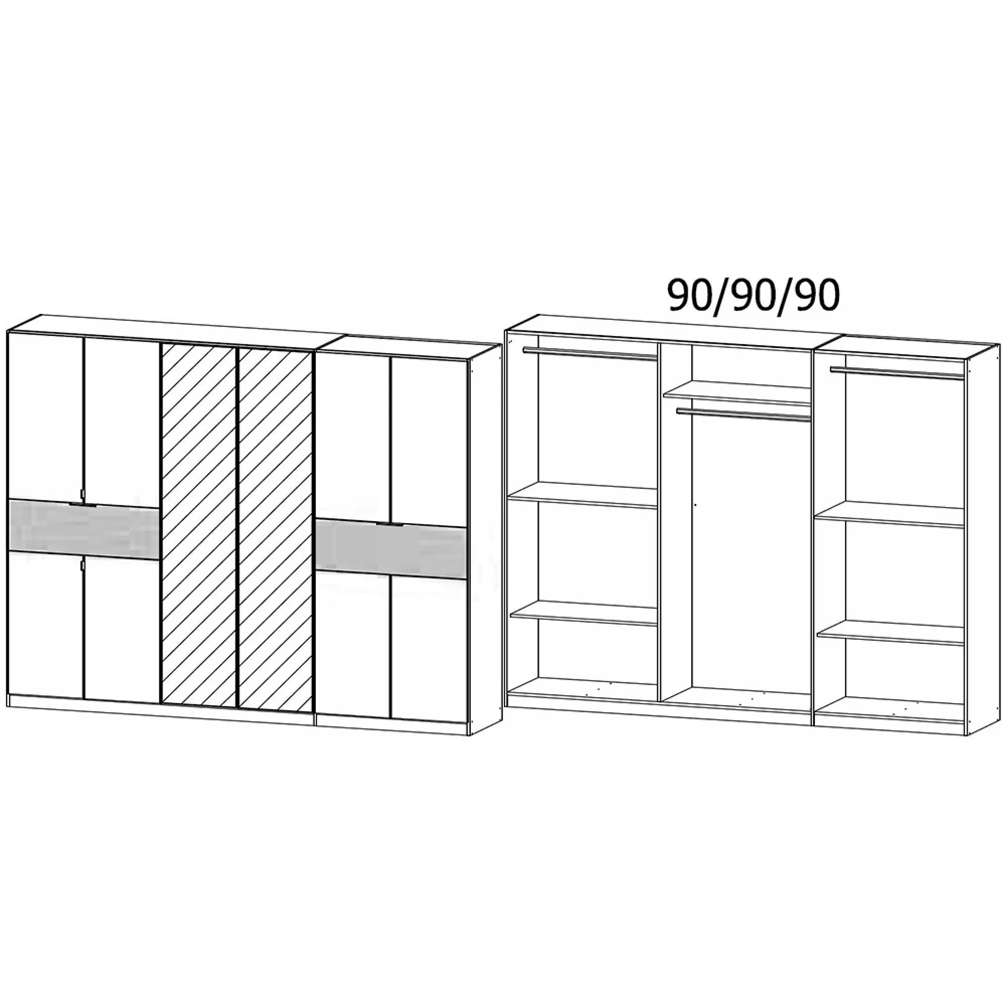 Ticao 10 Door Combi Wardrobe - Alpine White