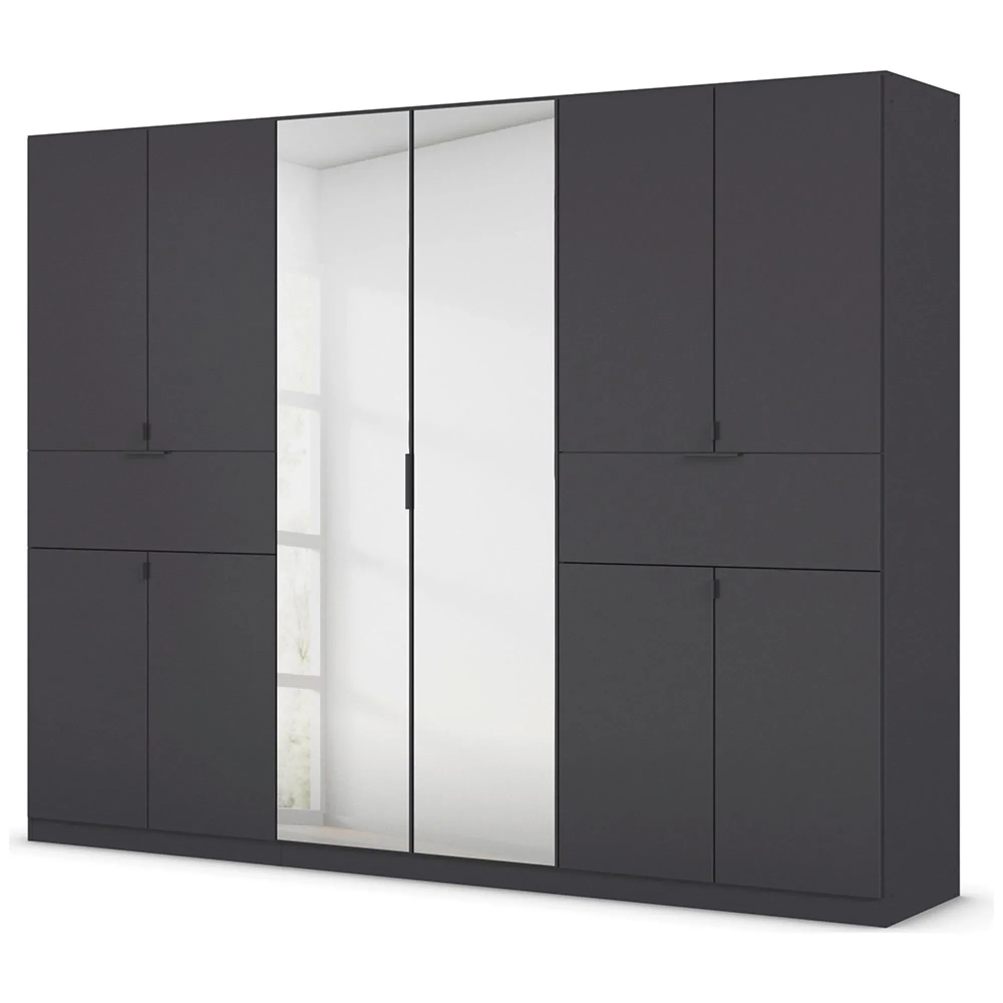 Ticao 10 Door Combi Wardrobe - Metallic Dark Grey