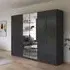 Ticao 10 Door Combi Wardrobe - Metallic Dark Grey