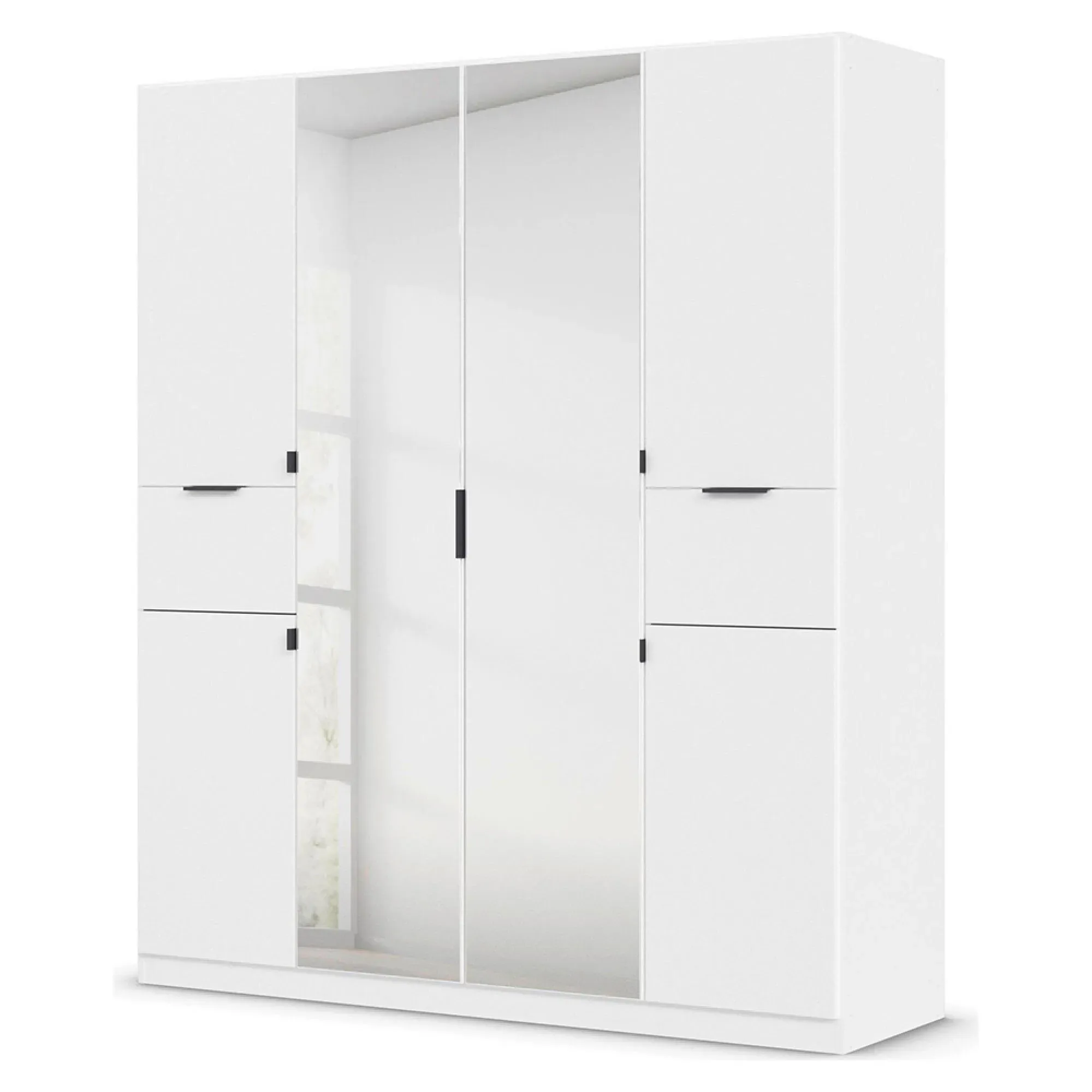 Ticao 181cm 6 Door Combi Wardrobe - Alpine White