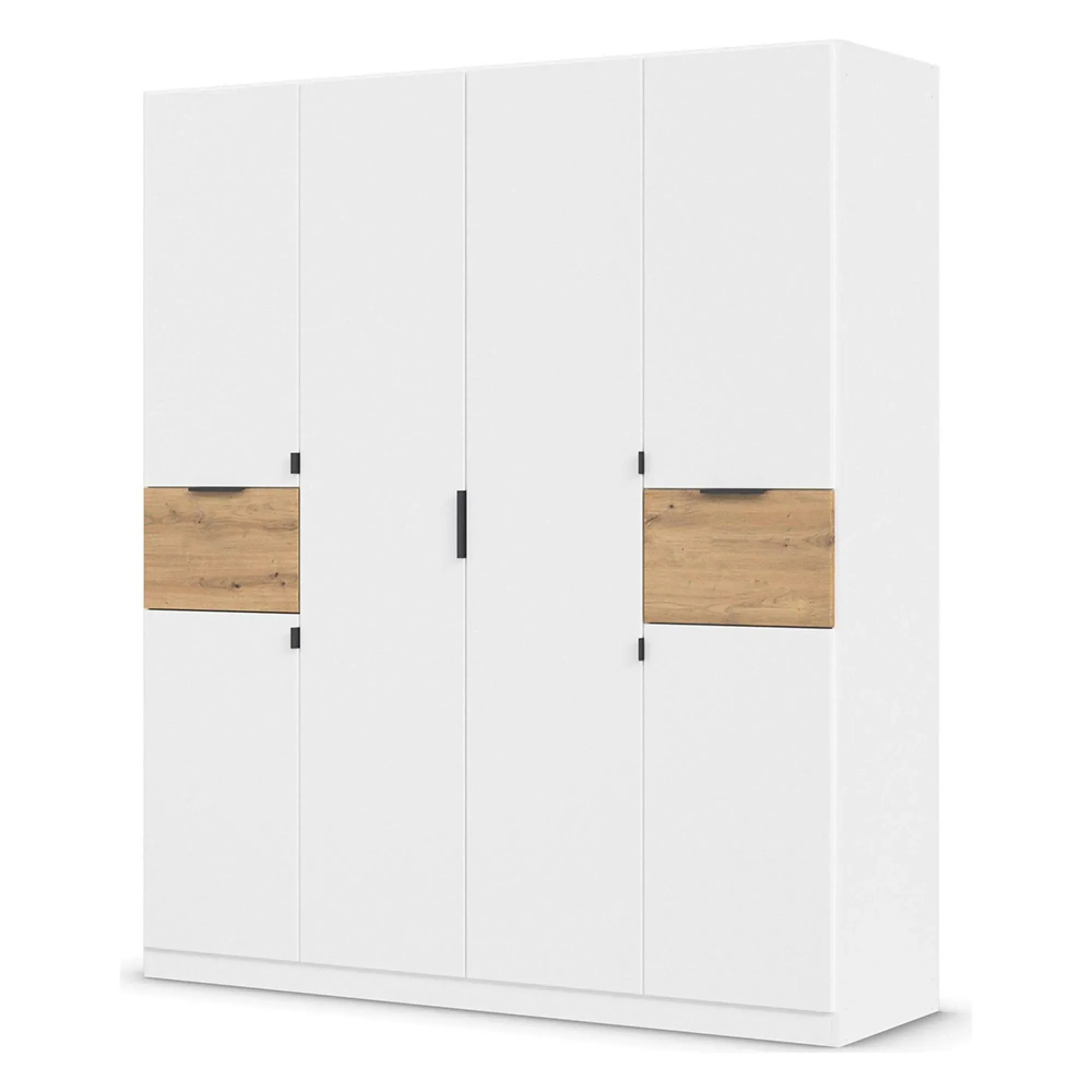 Ticao 181cm 6 Door Wardrobe - Alpine White, Artisan Oak