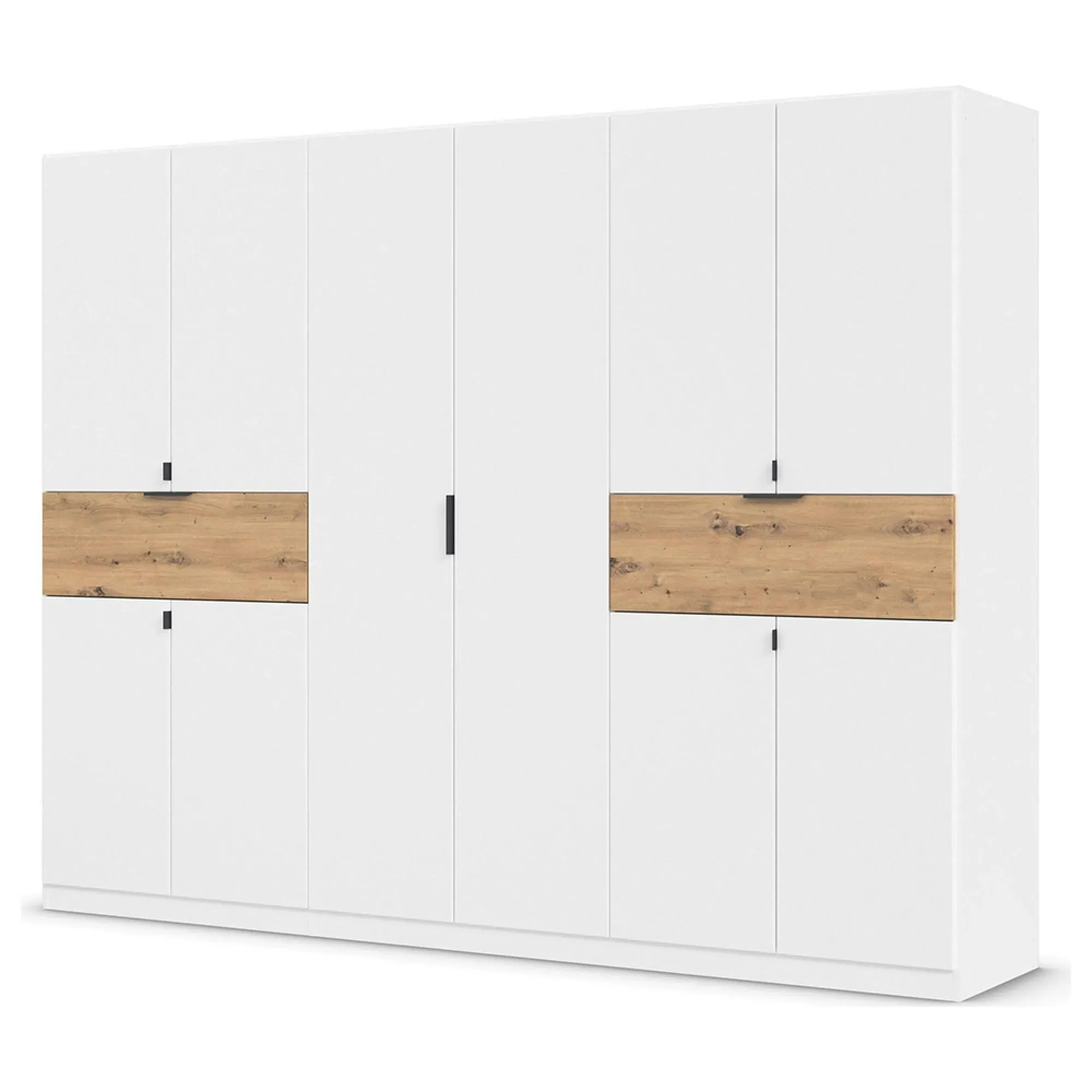 Ticao 271cm 10 Door Wardrobe - Alpine White, Oak