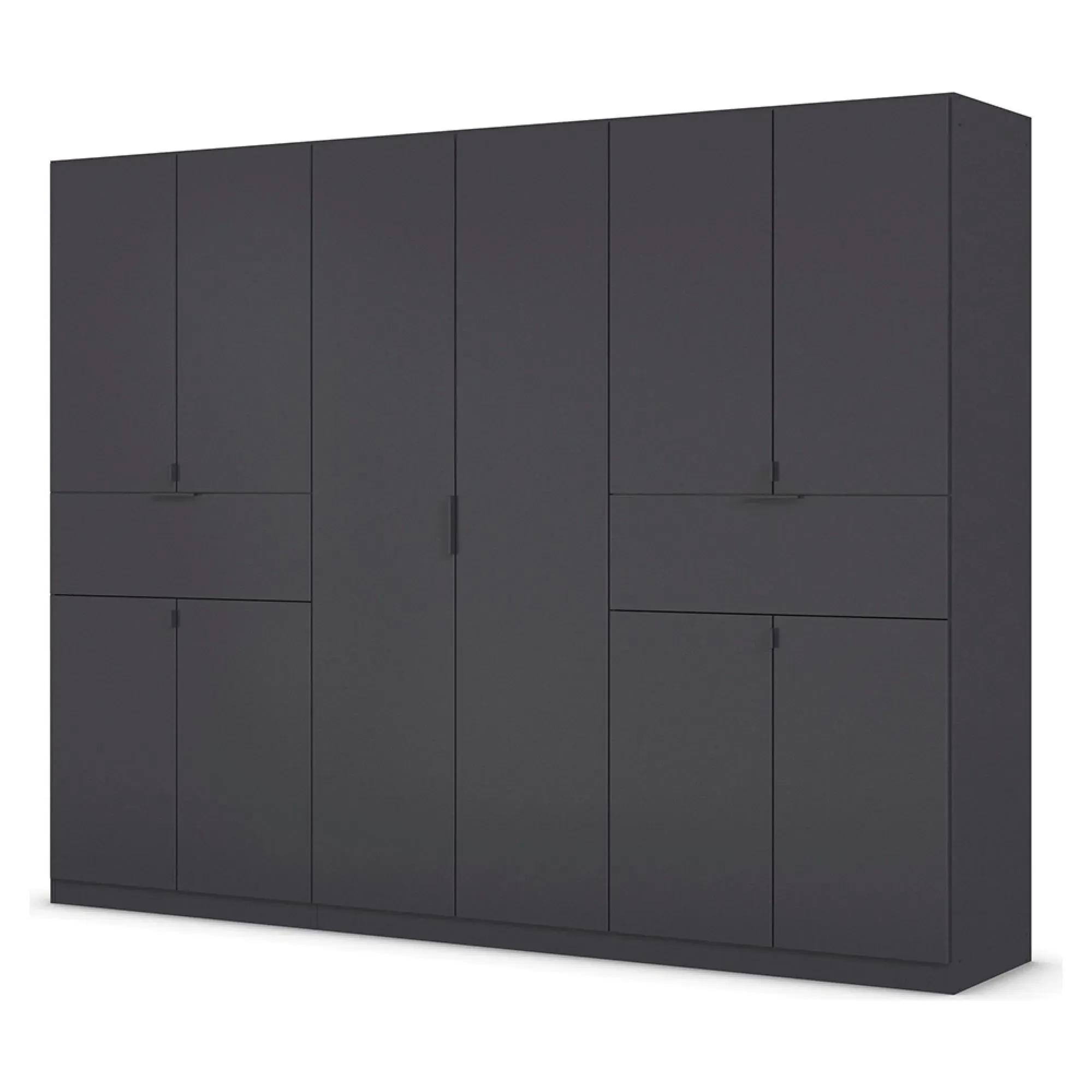 Ticao 271cm 10 Door Wardrobe - Metallic Dark Grey