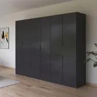 Ticao 271cm 10 Door Wardrobe - Metallic Dark Grey