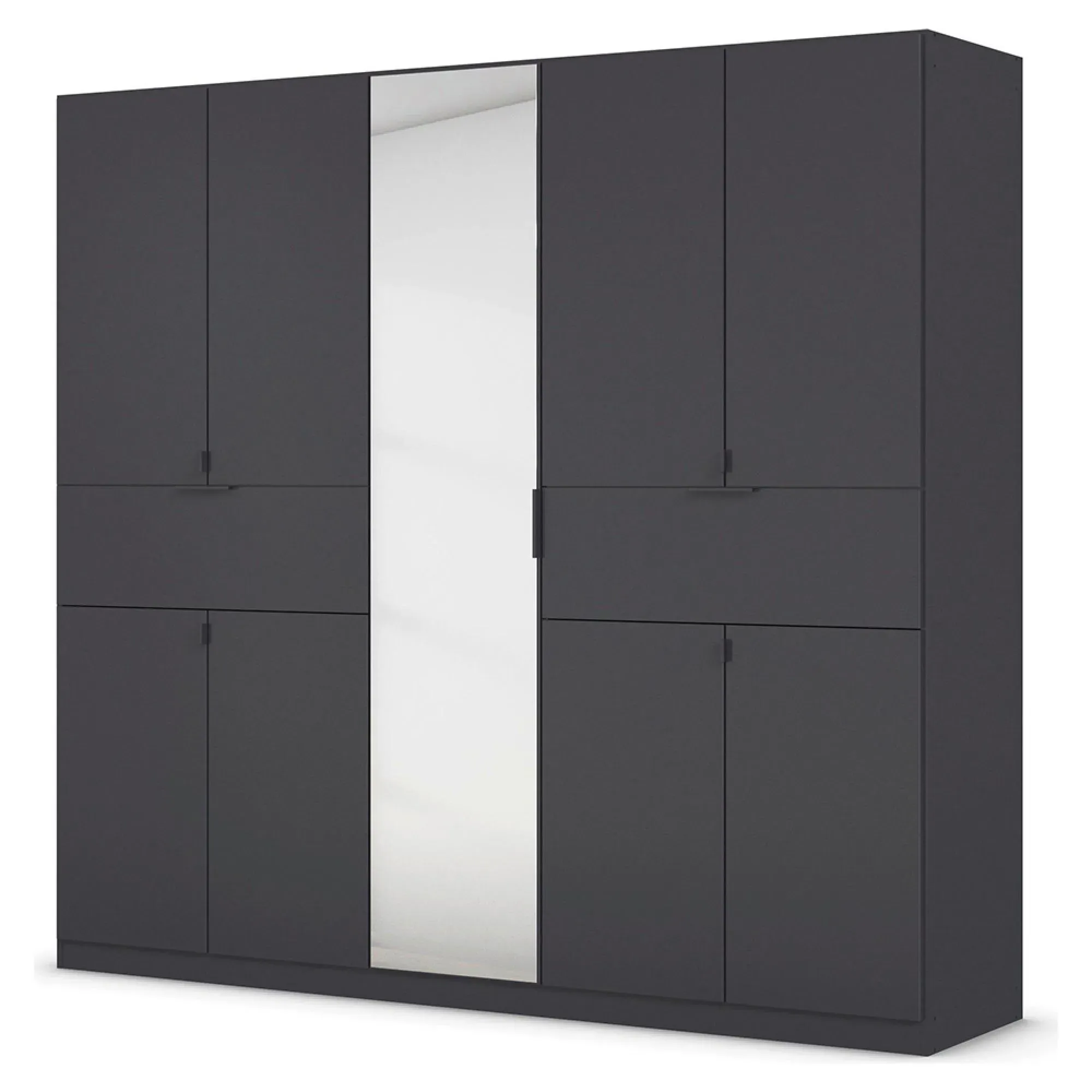 Ticao 9 Door Combi Wardrobe - Metallic Dark Grey