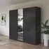 Ticao 9 Door Combi Wardrobe - Metallic Dark Grey