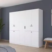 Ticao 9 Door Wardrobe - Alpine White