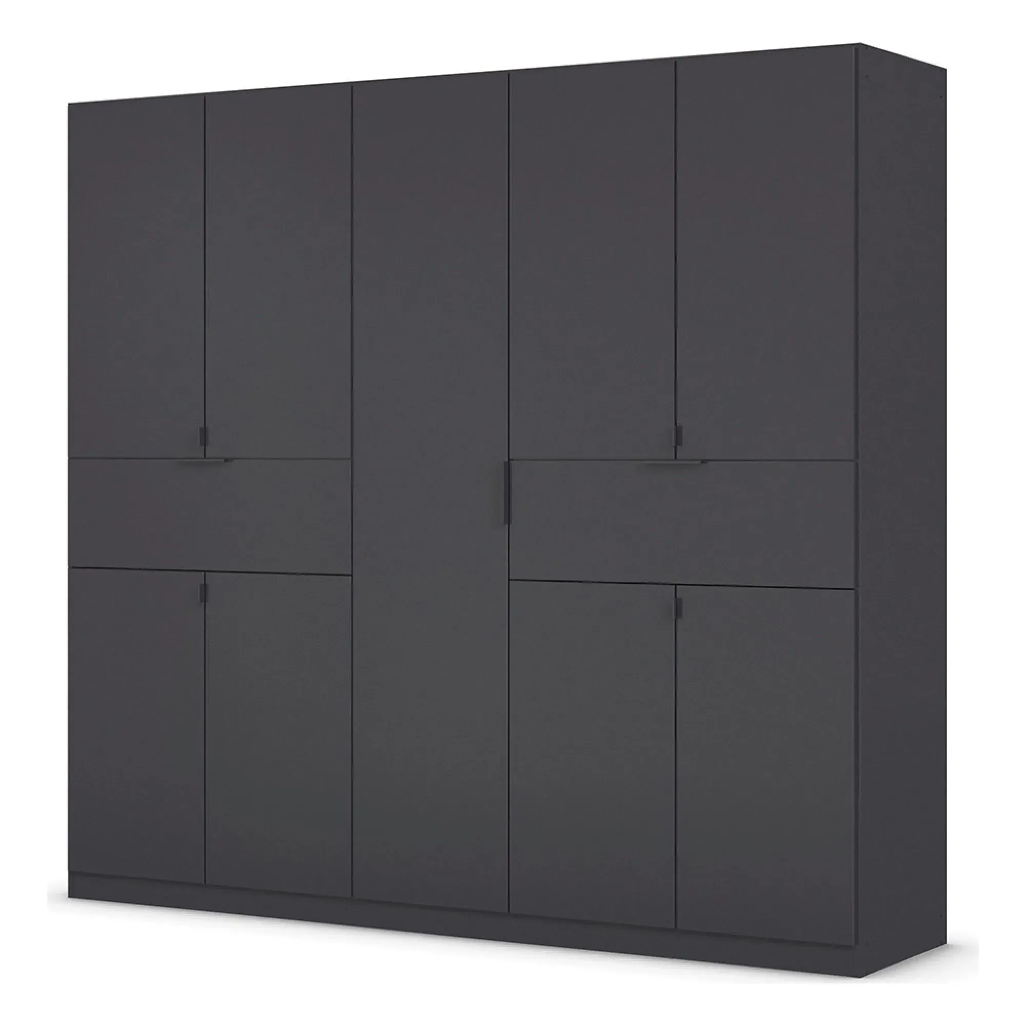 Ticao 9 Door Wardrobe - Metallic Dark Grey