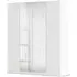 Wingview Lite 4 Door Wardrobe with Mirror - Alpine White