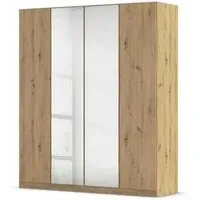 Wingview Lite 4 Door Wardrobe with Mirror - Artisan Oak