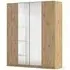 Wingview Lite 4 Door Wardrobe with Mirror - Artisan Oak