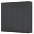 Wingview Lite 5 Door Wardrobe - Metallic Dark Grey