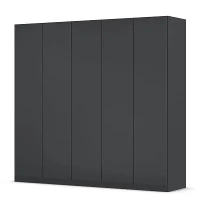 Wingview Lite 5 Door Wardrobe - Metallic Dark Grey
