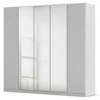 Wingview Lite 5 Door Wardrobe with Mirror - Silk Grey