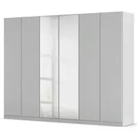 Wingview Lite 6 Door Wardrobe with Mirror - Silk Grey