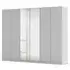 Wingview Lite 6 Door Wardrobe with Mirror - Silk Grey