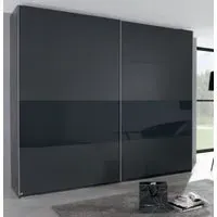 Xtend 2 Door Sliding Wardrobe - Graphite, Glass