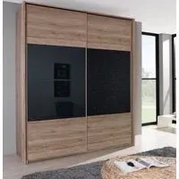 Xtend 2 Door Sliding Wardrobe - Oak, Glass