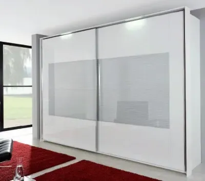 Xtend Sliding Wardrobe with Frame 2 Wave Glass image