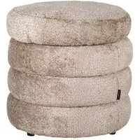 Adele Fabric Pouffe - Natural