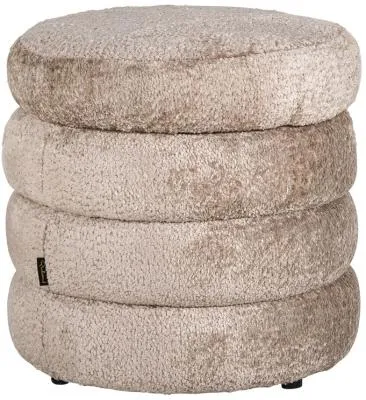 Adele Fabric Pouffe - Natural image