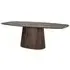 Alix 8 Seater Oval Pedestal Dining Table - Dark Brown