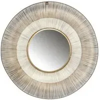 Aliza Round Mirror - Brushed Gold