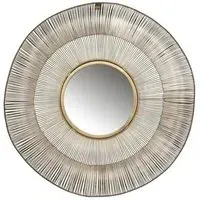 Aliza Round Mirror - Brushed Gold