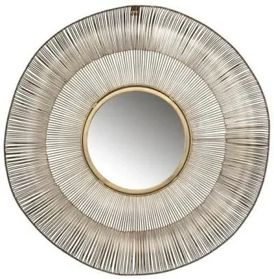 Aliza Round Mirror - Brushed Gold image