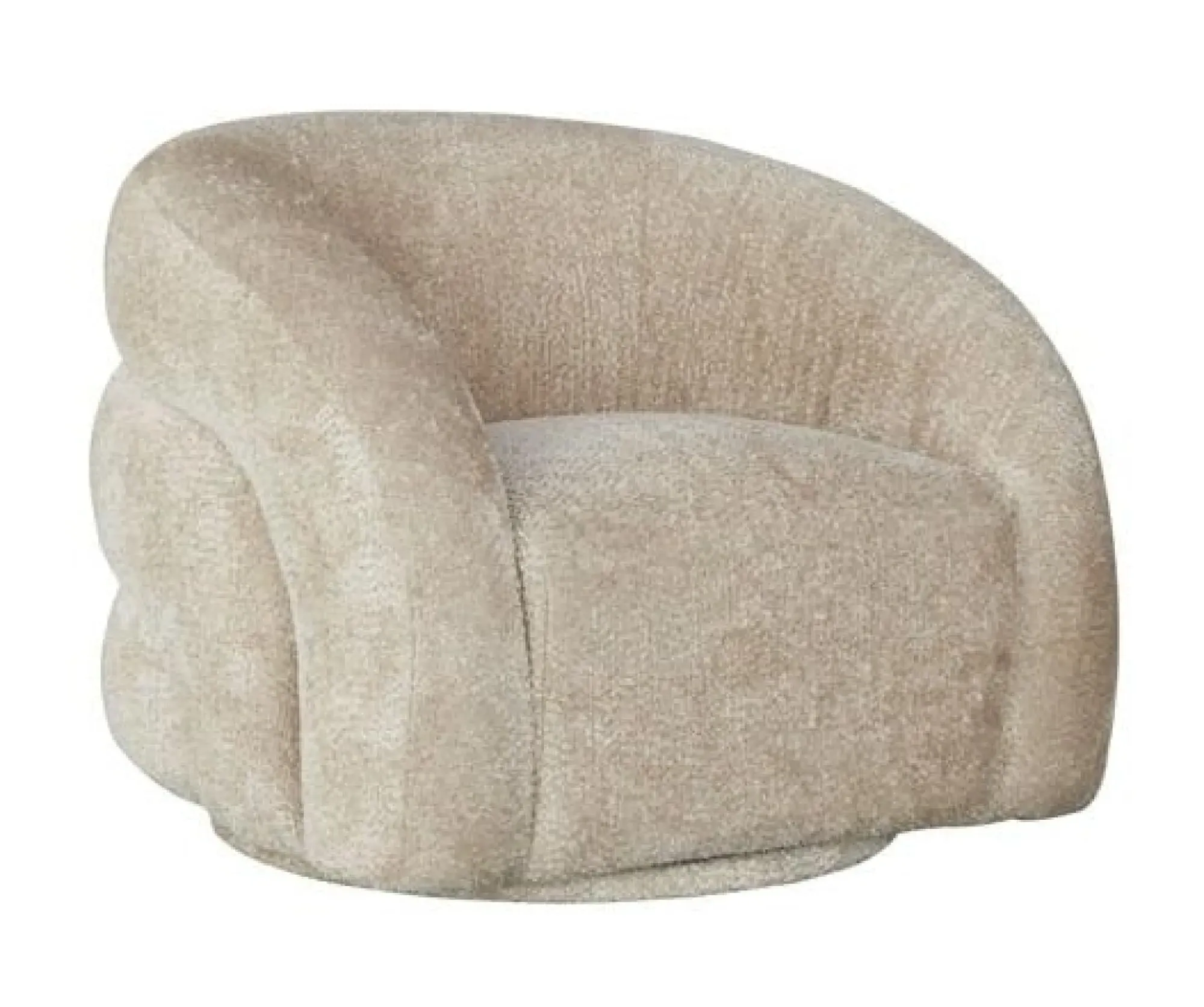 Arcus Swivel Accent Chair - Beige, Fabric