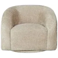 Arcus Swivel Accent Chair - Beige, Fabric
