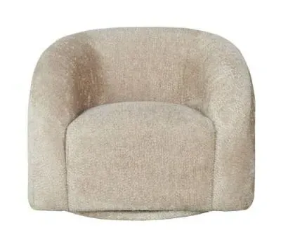 Arcus Swivel Accent Chair - Beige, Fabric image