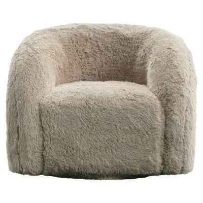 Arcus Swivel Accent Chair - Sand, Fabric