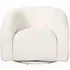 Arcus Swivel Accent Chair - White, Fabric