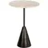 Avalon Round Side Table - Beige, Travertine