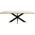 Avalon Travertine 8-Seater Dining Table with Spider Legs - Beige