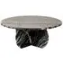 Bancroft Round Coffee Table - Black, Marble