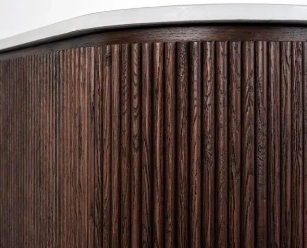 Barkley 3 Door Extra Large Sideboard - White, Marble