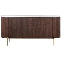 Barkley 3 Door Extra Large Sideboard - White, Marble