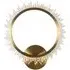 Beau Glass Round Wall Lamp - Brushed Gold