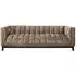 Beaudy 3-Seater Sofa with Black Legs - Stone, Chenille
