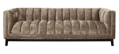 Beaudy 3-Seater Sofa with Black Legs - Stone, Chenille image